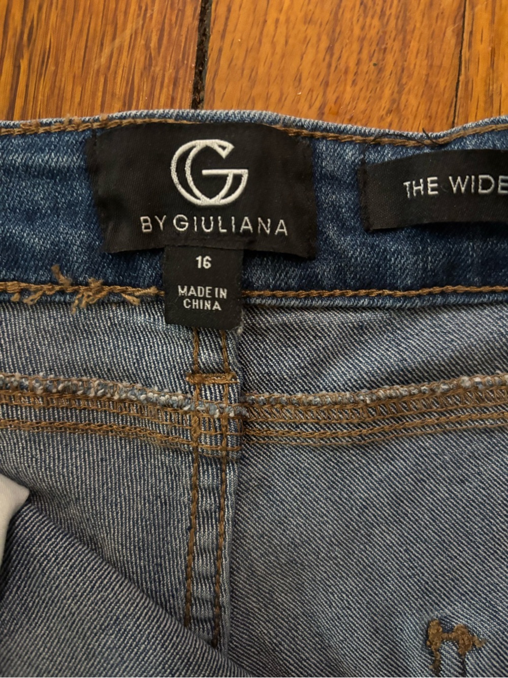 G by Giuliana Light Blue Wide Leg Denim Jeans